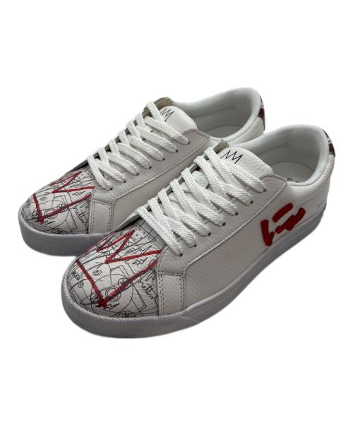 Sangacio（サンガッチョ）Sangacio (サンガッチョ) Jean-Michel Basquiat (ジャン ミシェル バスキア) ローカットスニーカー ホワイト サイズ:24の古着・服飾アイテム