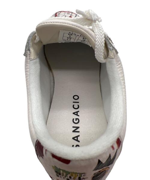 Sangacio（サンガッチョ）Sangacio (サンガッチョ) Jean-Michel Basquiat (ジャン ミシェル バスキア) ローカットスニーカー ホワイト サイズ:24の古着・服飾アイテム