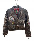 Ed Hardyエド ハーディー）の古着「レザージャケット」｜ブラック