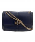 Christian Louboutinクリスチャン・ルブタン）の古着「チェーンショルダーバッグ」｜ネイビー