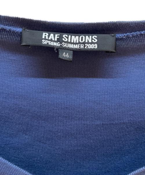 RAF SIMONS（ラフシモンズ）RAF SIMONS (ラフシモンズ) 半袖Vネックカットソー ネイビー サイズ:44の古着・服飾アイテム