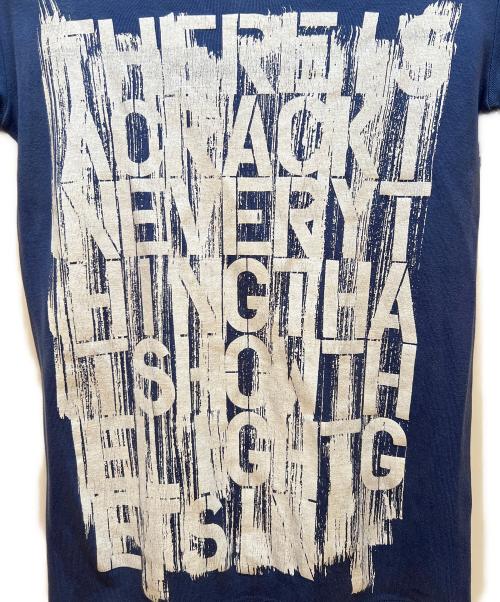 RAF SIMONS（ラフシモンズ）RAF SIMONS (ラフシモンズ) 半袖Vネックカットソー ネイビー サイズ:44の古着・服飾アイテム