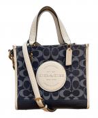 COACHコーチ）の古着「2WAYバッグ」｜ネイビー×ベージュ