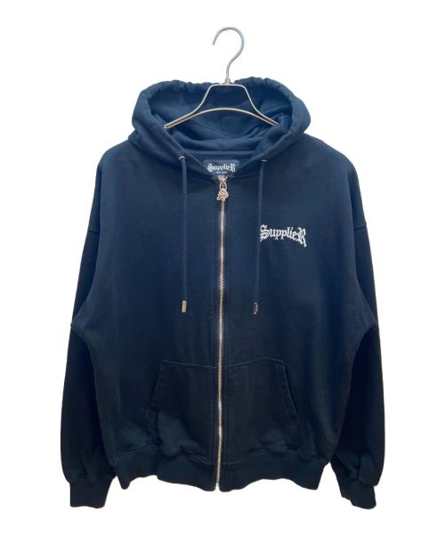 SUPPLIER（サプライヤー）SUPPLIER (サプライヤー) ジップパーカー ブラック サイズ:Mの古着・服飾アイテム