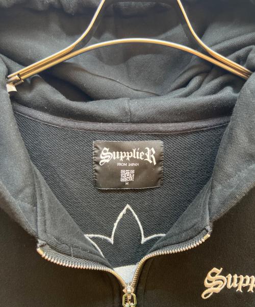 SUPPLIER（サプライヤー）SUPPLIER (サプライヤー) ジップパーカー ブラック サイズ:Mの古着・服飾アイテム