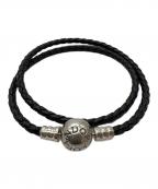 PANDORAパンドラ）の古着「レザーブレスレット」｜ブラック