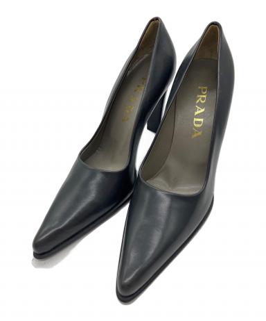 中古・古着通販】PRADA (プラダ) ヒールパンプス ブラック サイズ:23