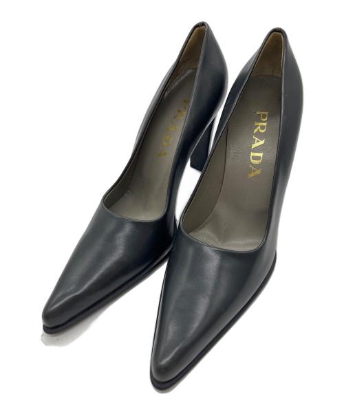 PRADA（プラダ）PRADA (プラダ) ヒールパンプス ブラック サイズ:23の古着・服飾アイテム