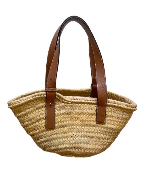 LOEWE（ロエベ）LOEWE (ロエベ) バスケットスモール ベージュ×ブラウンの古着・服飾アイテム