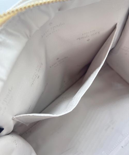 Kate Spade（ケイトスペード）Kate Spade (ケイトスペード) キャンバス スモール トート ベージュ×黄緑の古着・服飾アイテム