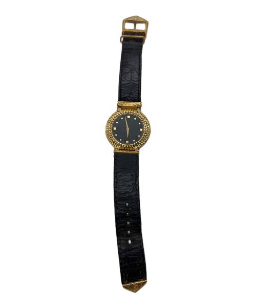 GIANNI VERSACE（ジャンニ・ヴェルサーチ）GIANNI VERSACE (ジャンニ・ヴェルサーチ) 腕時計 ブラックの古着・服飾アイテム
