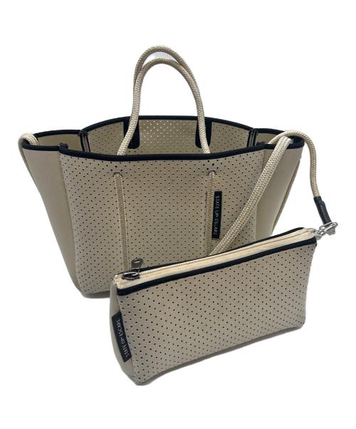 STATE OF ESCAPE（ステイトオブエスケープ）STATE OF ESCAPE (ステイトオブエスケープ) 2WAYバッグ ブラック×ベージュの古着・服飾アイテム