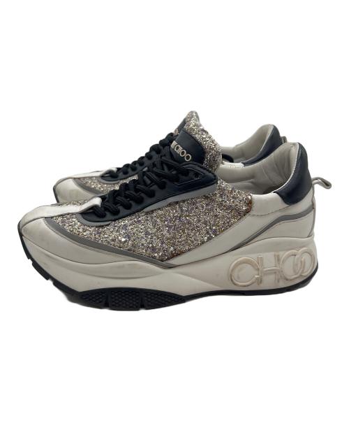 JIMMY CHOO（ジミーチュウ）JIMMY CHOO (ジミーチュウ) 厚底スニーカー シルバー×ブラック サイズ:38.5の古着・服飾アイテム