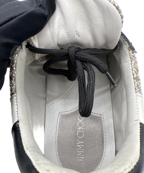 JIMMY CHOO（ジミーチュウ）JIMMY CHOO (ジミーチュウ) 厚底スニーカー シルバー×ブラック サイズ:38.5の古着・服飾アイテム