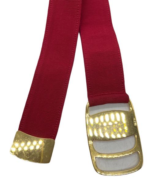 Ferragamo（フェラガモ）Ferragamo (フェラガモ) ベルト レッド×金具ゴールドの古着・服飾アイテム