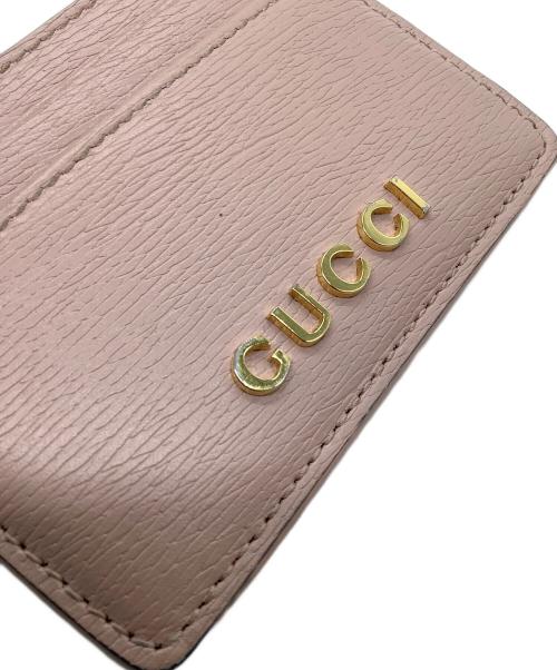GUCCI（グッチ）GUCCI (グッチ) スクリプトカードケース ピンクの古着・服飾アイテム