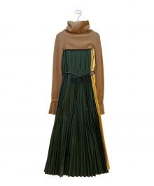sacai（サカイ）の古着「長袖ワンピース」｜グリーン×ゴールド