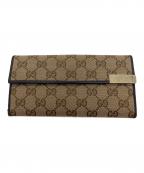 GUCCIグッチ）の古着「長財布」｜ブラウン×ベージュ