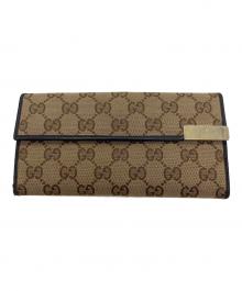 GUCCI（グッチ）の古着「長財布」｜ブラウン×ベージュ