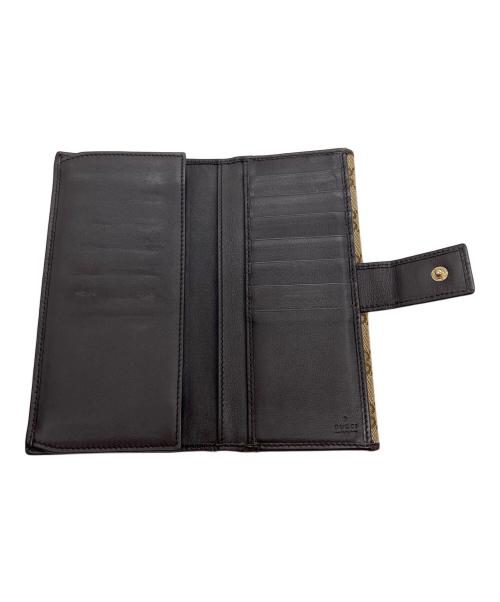 GUCCI（グッチ）GUCCI (グッチ) 長財布 ブラウン×ベージュの古着・服飾アイテム