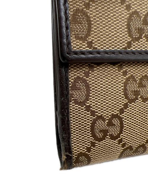 GUCCI（グッチ）GUCCI (グッチ) 長財布 ブラウン×ベージュの古着・服飾アイテム