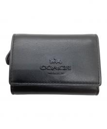 COACH（コーチ）の古着「3つ折り財布」｜ブラック