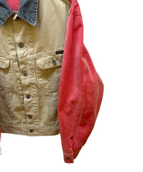 REPLAY（リプレイ）REPLAY (リプレイ) デニムジャケット ベージュ×ピンク×グレー サイズ:Ｓの古着・服飾アイテム