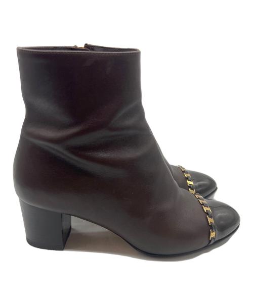 Salvatore Ferragamo（サルヴァトーレ フェラガモ）Salvatore Ferragamo (サルヴァトーレ フェラガモ) ショートブーツ ブラウン サイズ:24の古着・服飾アイテム