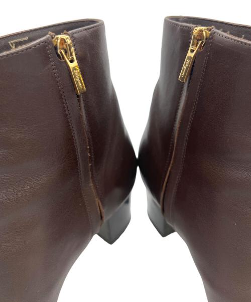 Salvatore Ferragamo（サルヴァトーレ フェラガモ）Salvatore Ferragamo (サルヴァトーレ フェラガモ) ショートブーツ ブラウン サイズ:24の古着・服飾アイテム