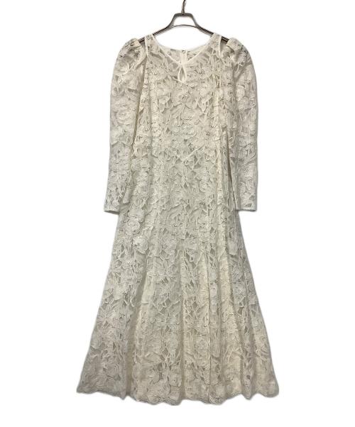 JILL STUART（ジルスチュアート）JILL STUART (ジルスチュアート) 半袖レースワンピース ホワイト サイズ:4 未使用品の古着・服飾アイテム