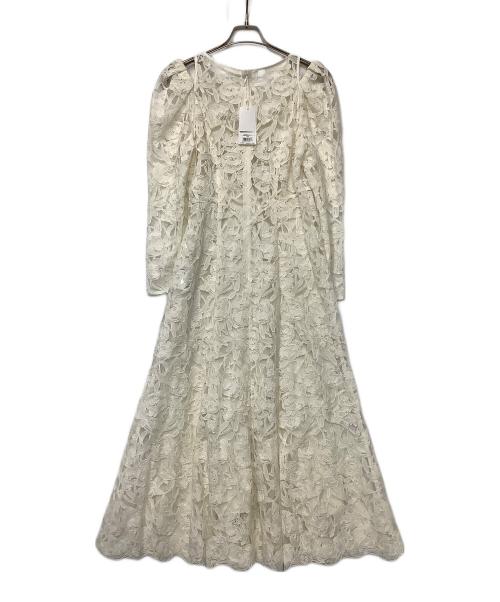 JILL STUART（ジルスチュアート）JILL STUART (ジルスチュアート) 半袖レースワンピース ホワイト サイズ:4 未使用品の古着・服飾アイテム