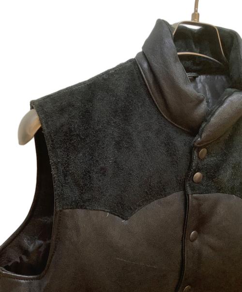 Y'2LEATHER（ワイツーレザー）Y'2LEATHER (ワイツーレザー) ダウンベスト ブラック サイズ:Mの古着・服飾アイテム