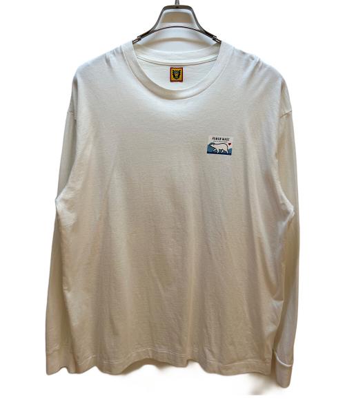 HUMAN MADE（ヒューマンメイド）HUMAN MADE (ヒューマンメイド) ロングスリーブカットソー ホワイト サイズ:XXLの古着・服飾アイテム