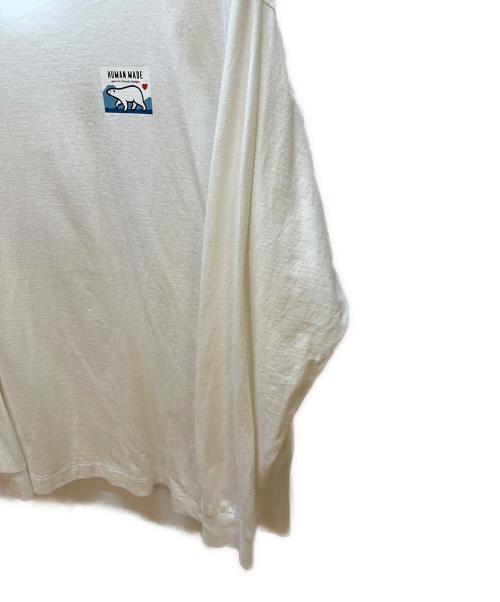 HUMAN MADE（ヒューマンメイド）HUMAN MADE (ヒューマンメイド) ロングスリーブカットソー ホワイト サイズ:XXLの古着・服飾アイテム