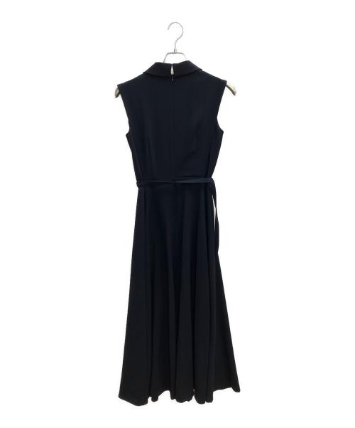 anuans（アニュアンス）anuans (アニュアンス) ダブルサテンテーラードフレアワンピース ネイビー サイズ:SIZE Mの古着・服飾アイテム