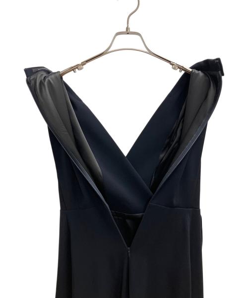 anuans（アニュアンス）anuans (アニュアンス) ダブルサテンテーラードフレアワンピース ネイビー サイズ:SIZE Mの古着・服飾アイテム