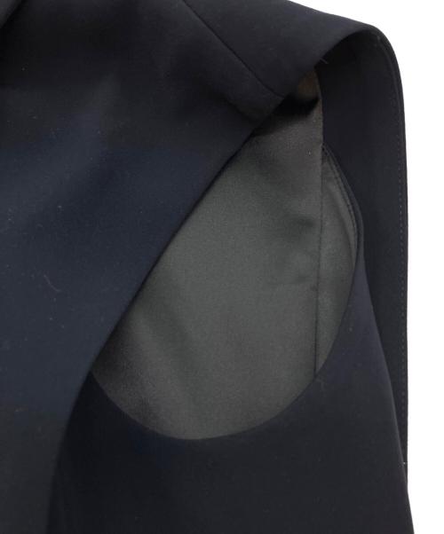 anuans（アニュアンス）anuans (アニュアンス) ダブルサテンテーラードフレアワンピース ネイビー サイズ:SIZE Mの古着・服飾アイテム