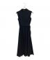 anuans (アニュアンス) ダブルサテンテーラードフレアワンピース ネイビー サイズ:SIZE M：12000円