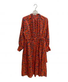 THE SHINZONE（ザ シンゾーン）の古着「ALYSSUM PRINTED DRESS 長袖ワンピース」｜レッド