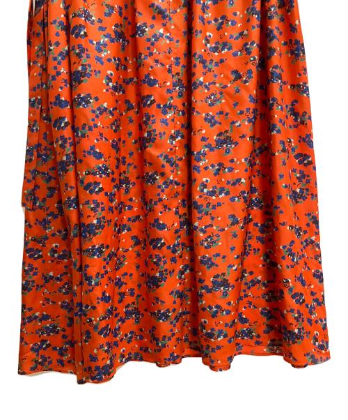 THE SHINZONE（ザ シンゾーン）THE SHINZONE (ザ シンゾーン) ALYSSUM PRINTED DRESS 長袖ワンピース レッド サイズ:SIZE 34の古着・服飾アイテム