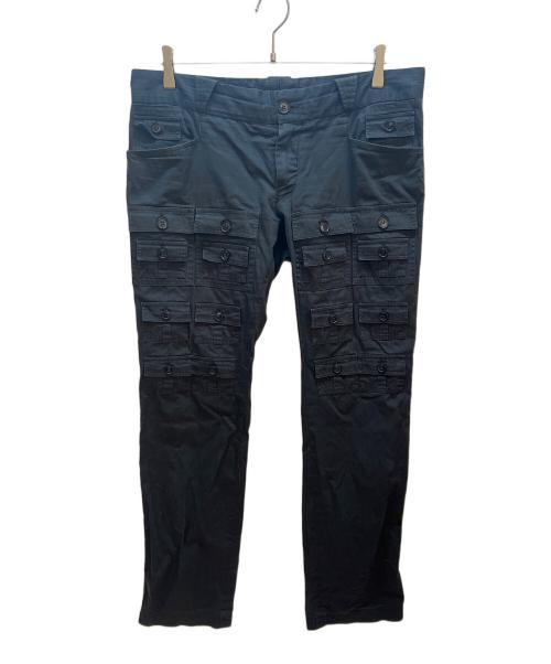 DOLCE & GABBANA（ドルチェ＆ガッバーナ）DOLCE & GABBANA (ドルチェ＆ガッバーナ) マルチポケットカーゴパンツ ブラック サイズ:50の古着・服飾アイテム
