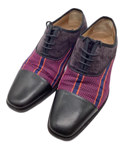 Christian Louboutin（クリスチャン・ルブタン）Christian Louboutin (クリスチャン・ルブタン) Christian Louboutin ブラック×パープル サイズ:40の古着・服飾アイテム