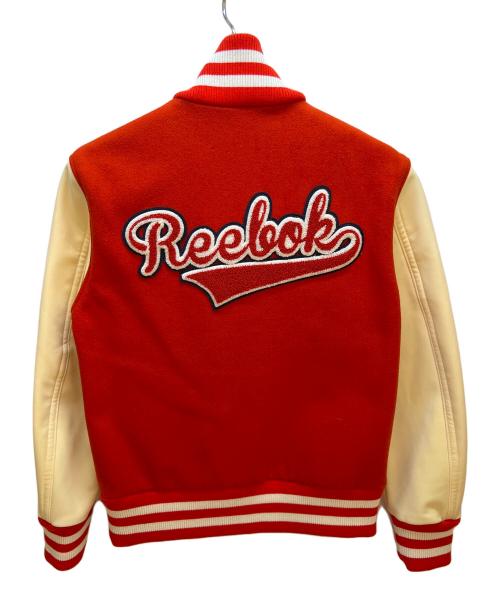 REEBOK CLASSIC（リーボック クラシック）REEBOK CLASSIC (リーボック クラシック) maison kitsune (メゾンキツネ) スカジャン オレンジ×ベージュ サイズ:Ｍの古着・服飾アイテム
