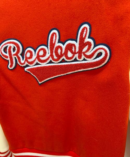 REEBOK CLASSIC（リーボック クラシック）REEBOK CLASSIC (リーボック クラシック) maison kitsune (メゾンキツネ) スカジャン オレンジ×ベージュ サイズ:Ｍの古着・服飾アイテム