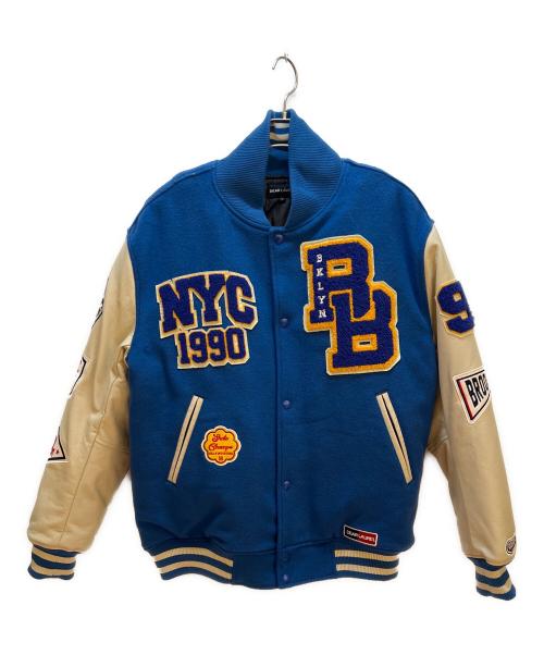 DEAR LAUREL（ディアローレル）DEAR LAUREL (ディアローレル) ブルゾン ブルー×ベージュ サイズ: Lの古着・服飾アイテム