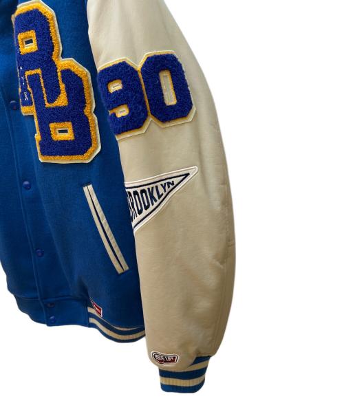 DEAR LAUREL（ディアローレル）DEAR LAUREL (ディアローレル) ブルゾン ブルー×ベージュ サイズ: Lの古着・服飾アイテム