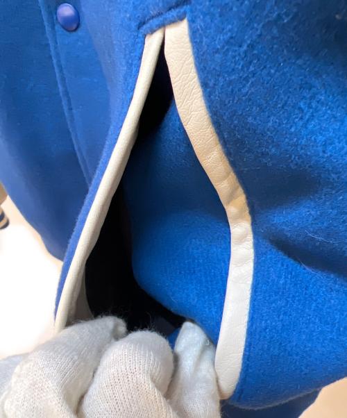 DEAR LAUREL（ディアローレル）DEAR LAUREL (ディアローレル) ブルゾン ブルー×ベージュ サイズ: Lの古着・服飾アイテム