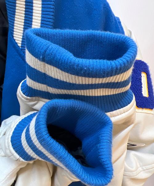 DEAR LAUREL（ディアローレル）DEAR LAUREL (ディアローレル) ブルゾン ブルー×ベージュ サイズ: Lの古着・服飾アイテム