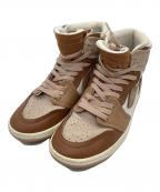 NIKEナイキ）の古着「ハイカットスニーカー」｜ブラウン×ベージュ