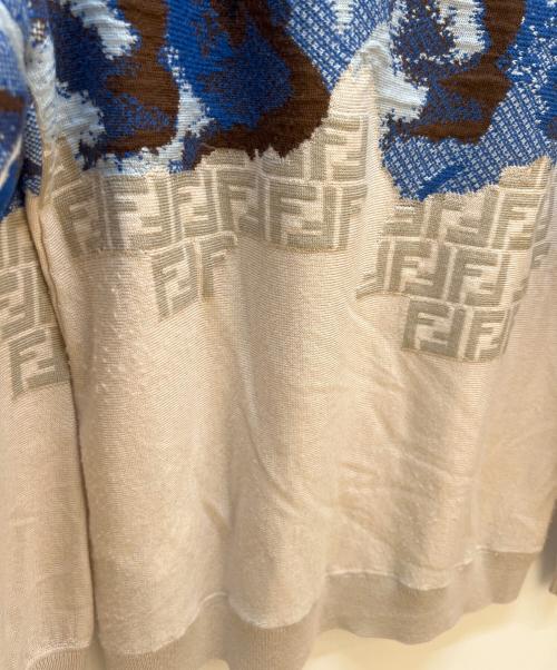 FENDI（フェンディ）FENDI (フェンディ) セーター ネイビー×ベージュ サイズ:48の古着・服飾アイテム